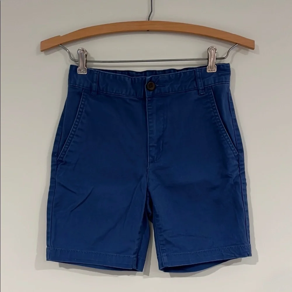 OLD NAVY Boys 12 Slim Built In Flex Flat Front Shorts Blue Adjustable Waist